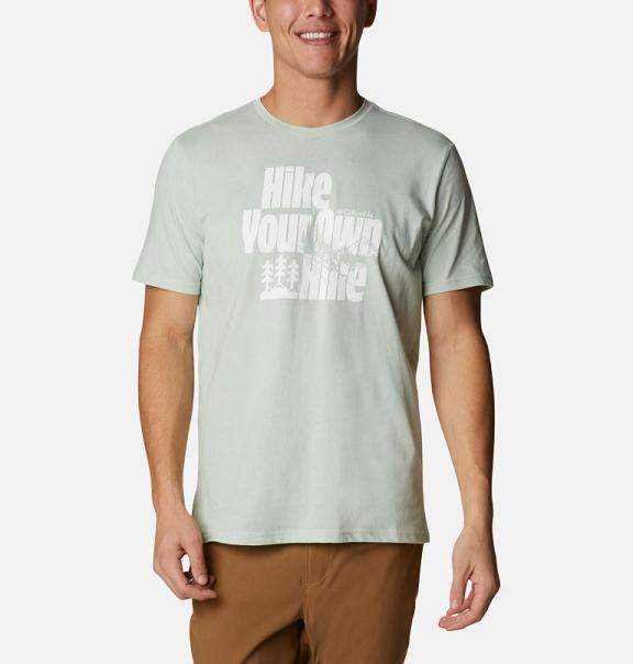 Columbia Mens T-Shirt Sale UK - Alpine Way Clothing Green UK-494937